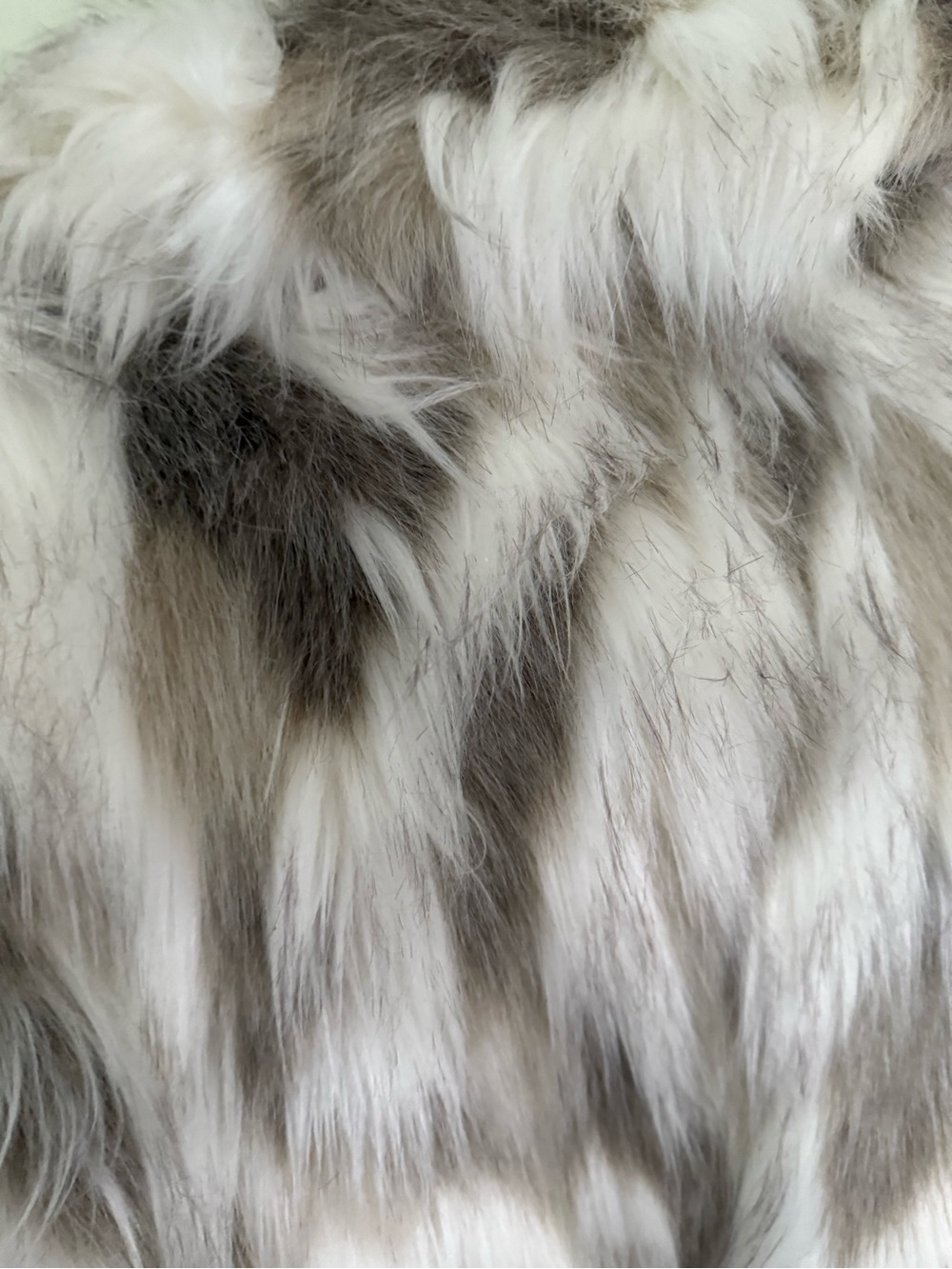 Elie Tahari Cream and Brown Faux Fur Coat - Picture 9 of 9